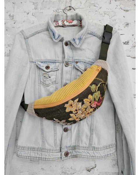 Sac banane en canevas fleuri