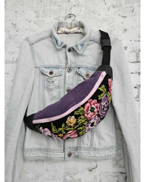Grand sac banane violet-...