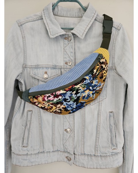 Sac banane - Canevas Fleurs...